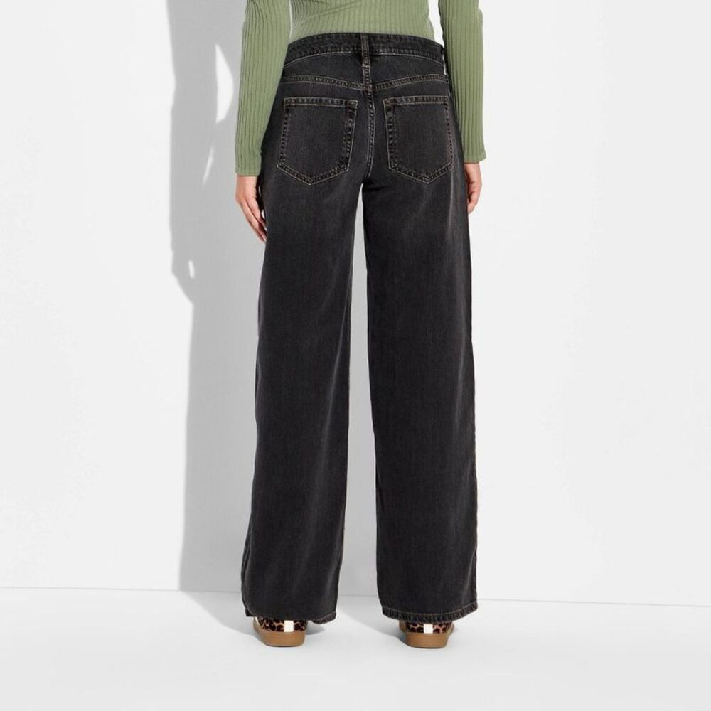 Wild Fable - Women's Low-Rise Baggy Jeans - Wild Fable Black Wa Black - Picture 3 of 3